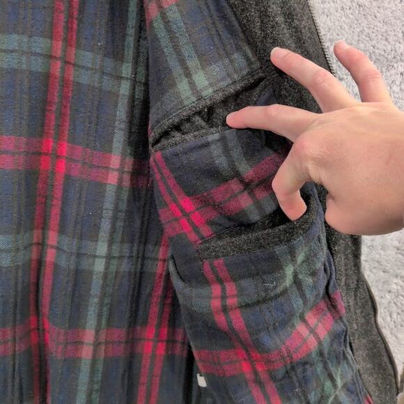 American Eagle Wool Coat Heavyweight Jacket Mens XL Charcoal Gray Cotton Lined - Picture 4 of 9